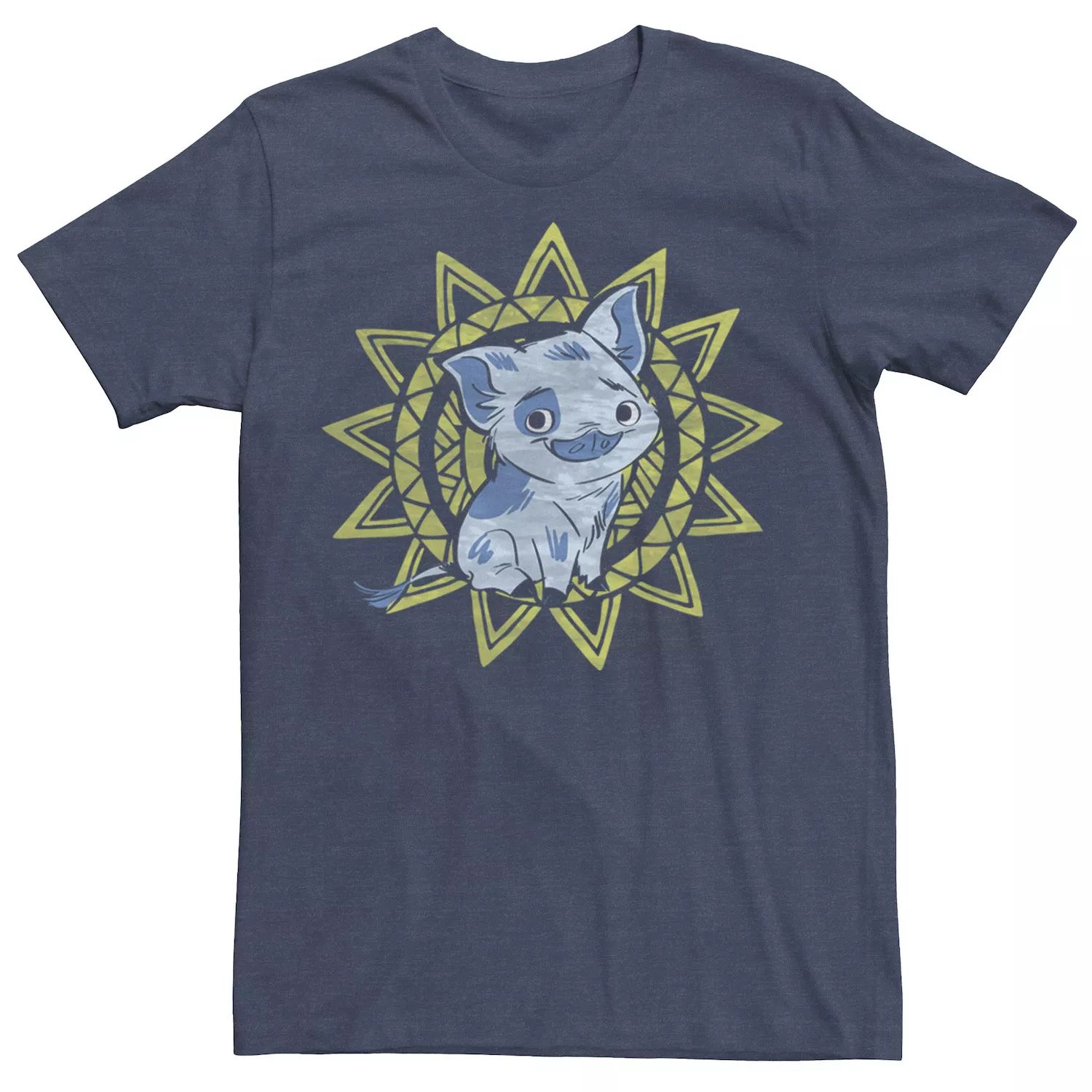 Мужская футболка Disney Moana Pua с геометрическим рисунком солнца и плакатом