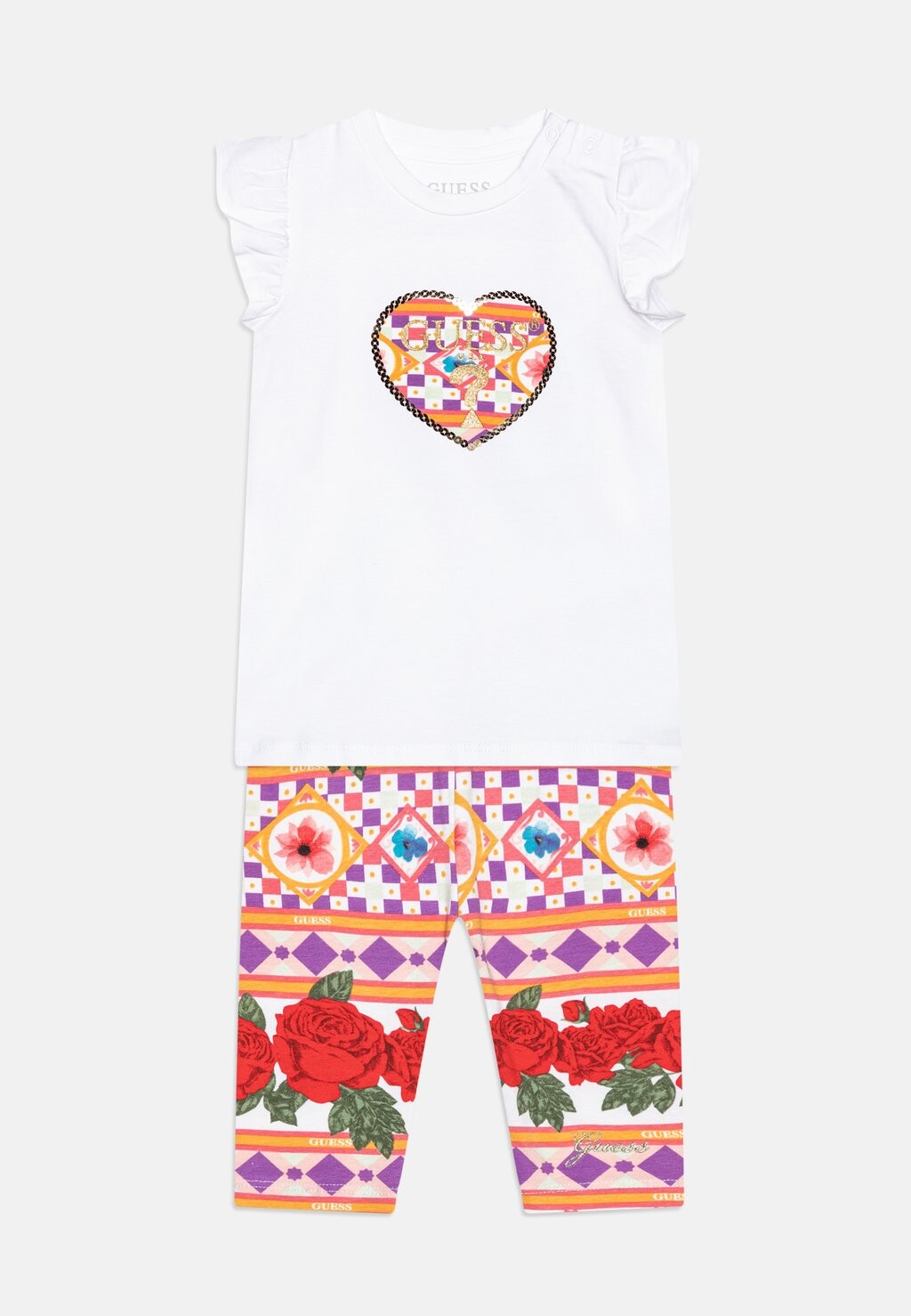 

Футболка с принтом NEWBORN SET Guess, цвет red