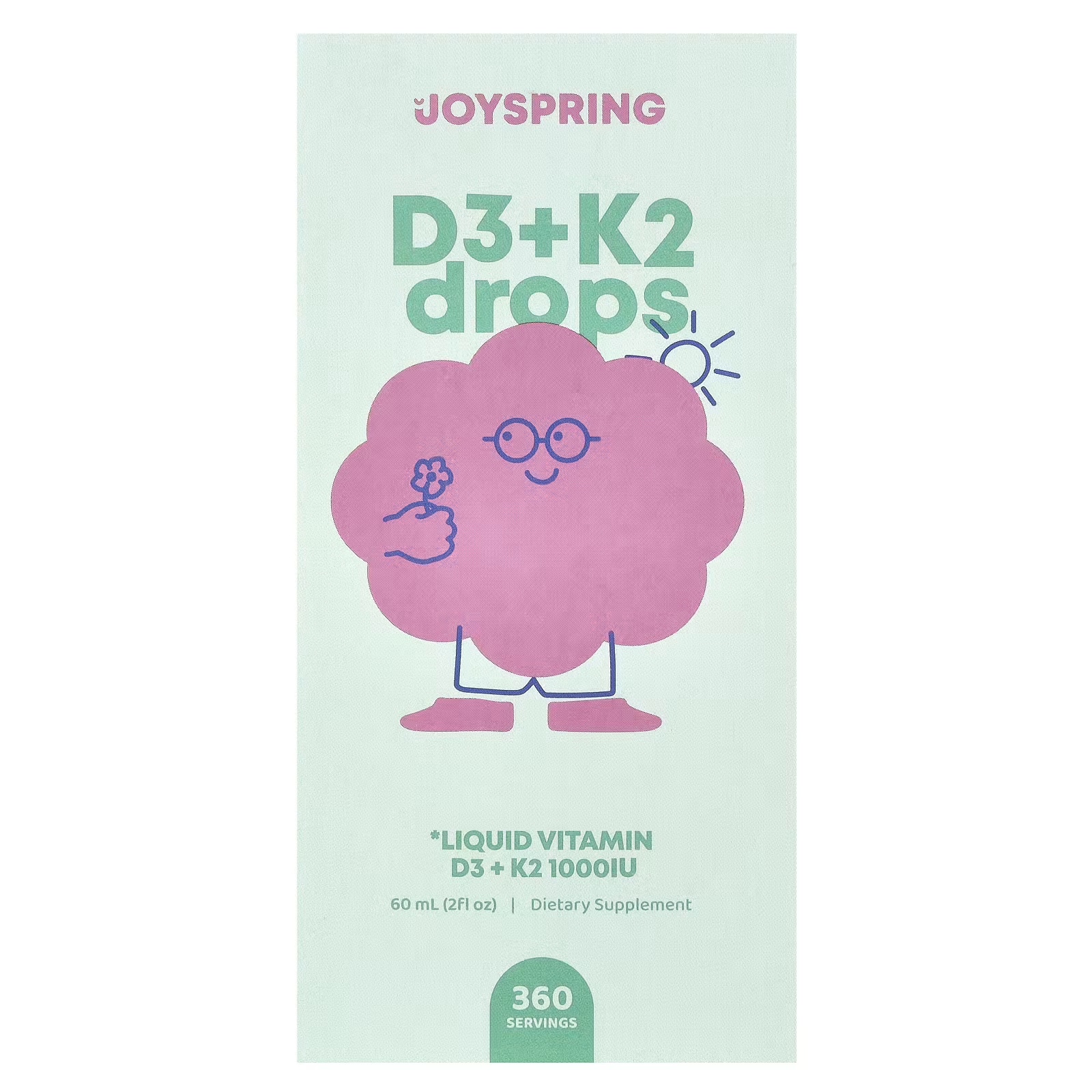 витамин с и цинк joyspring для детей от 2 лет 60 мл Жидкий витамин JoySpring D3 + капли K2, 60 мл