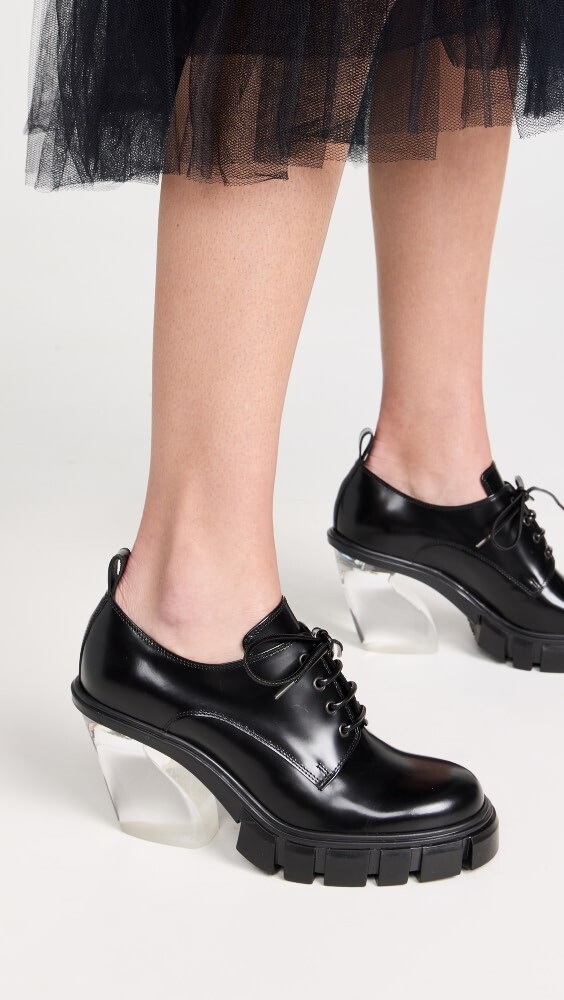 

Балетки Simone Rocha Perspex Heels Brogue, черный