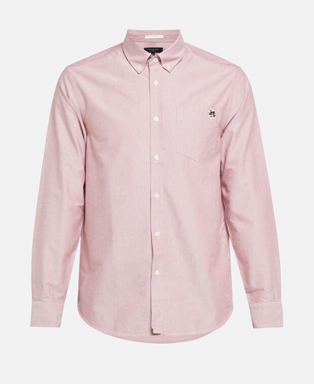 

Рубашка с длинными рукавами – стандартный крой Ted Baker, красный