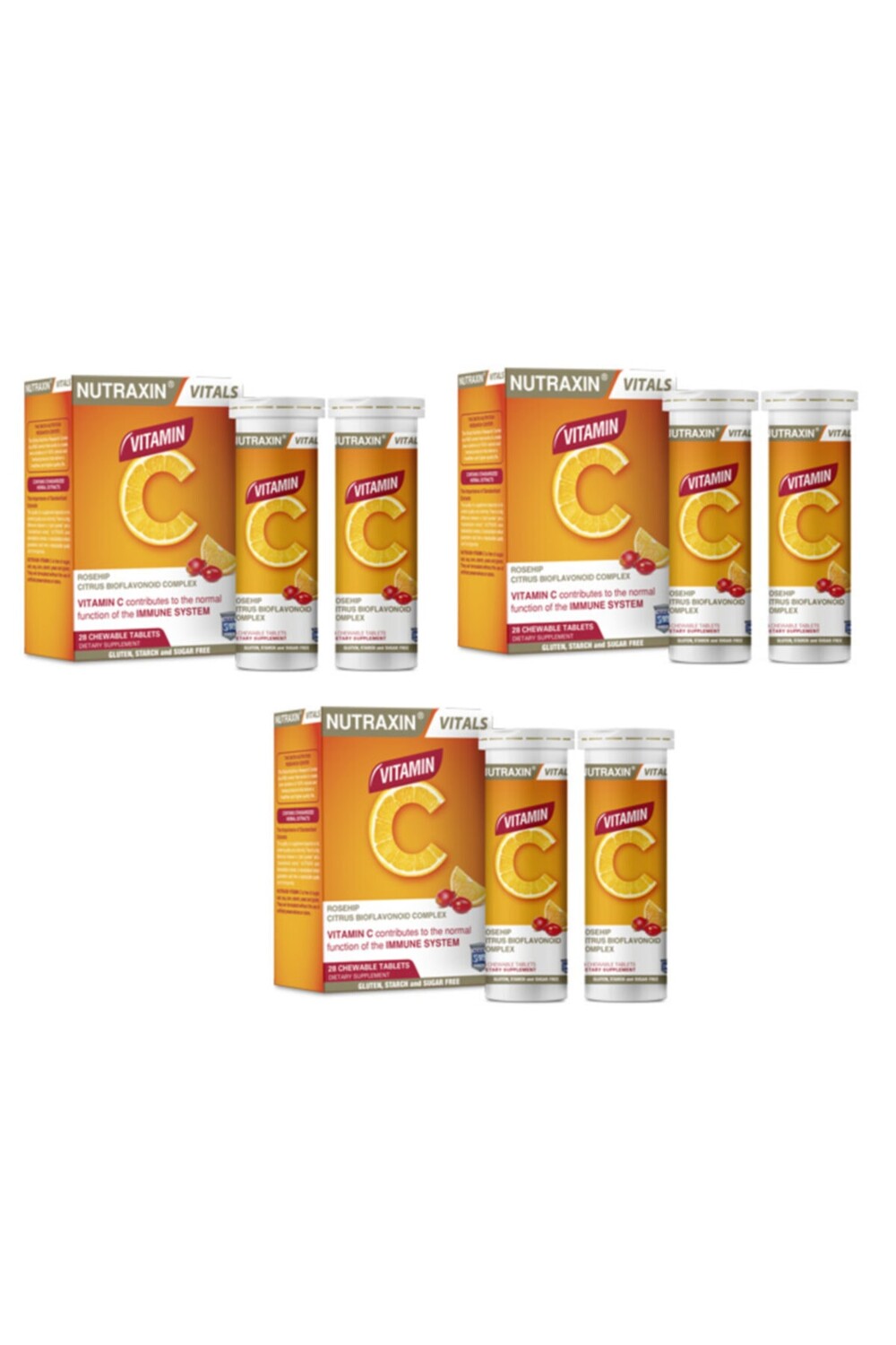 

Nutraxin Витамин С 28 жевательных таблеток * 3 штуки
