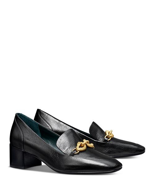 

Женские лоферы Jessa на блочном каблуке Tory Burch, цвет Black