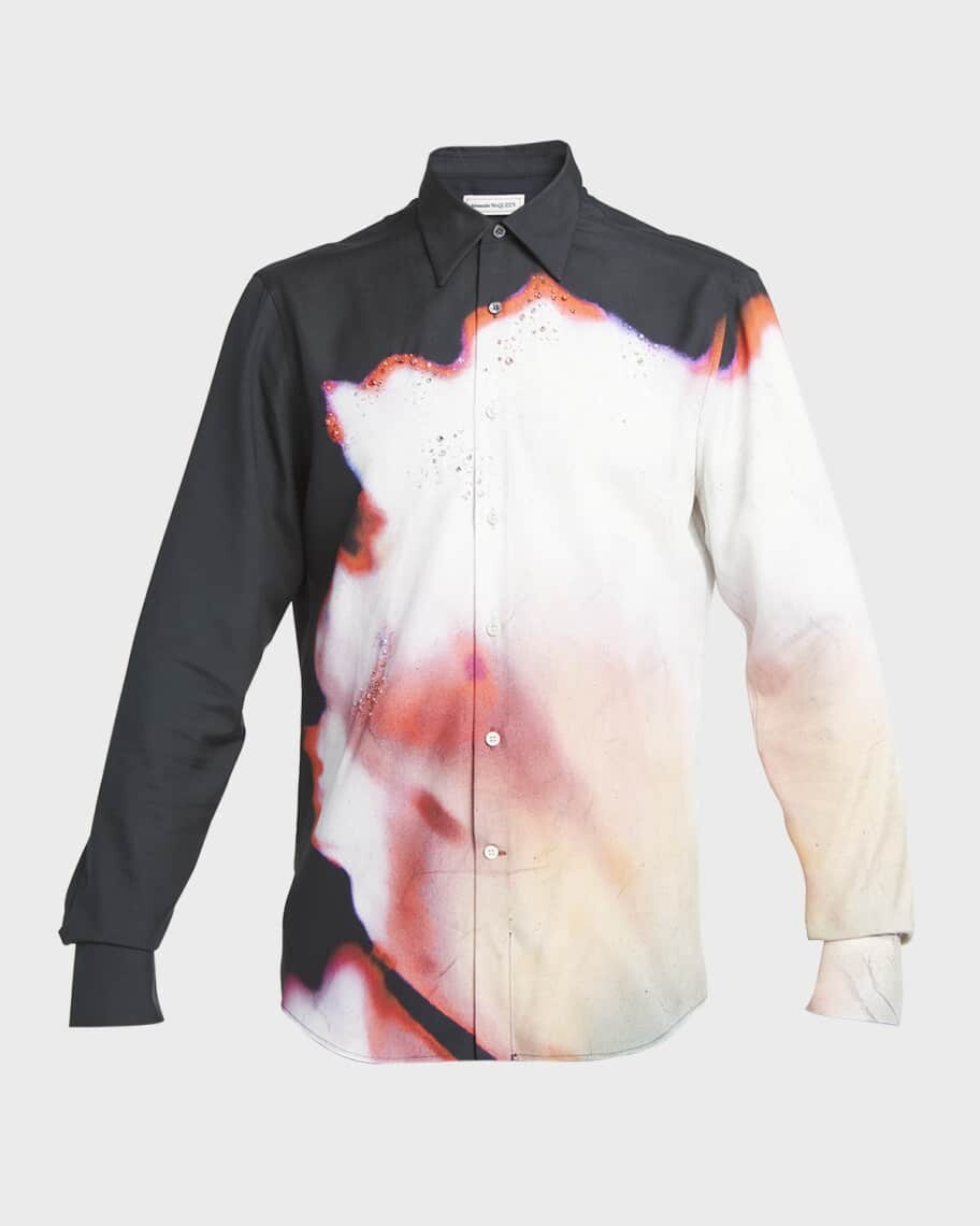 

Мужская спортивная рубашка с цветочным принтом Solarized Alexander McQueen
