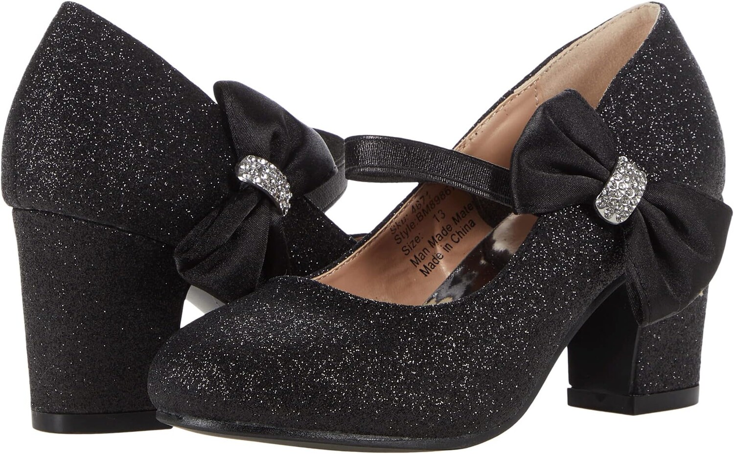 

Туфли Janelle Glitter Pump Badgley Mischka, цвет Black Glitter