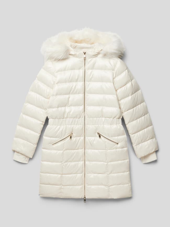 

Стеганая куртка на двусторонней молнии Guess, молочный