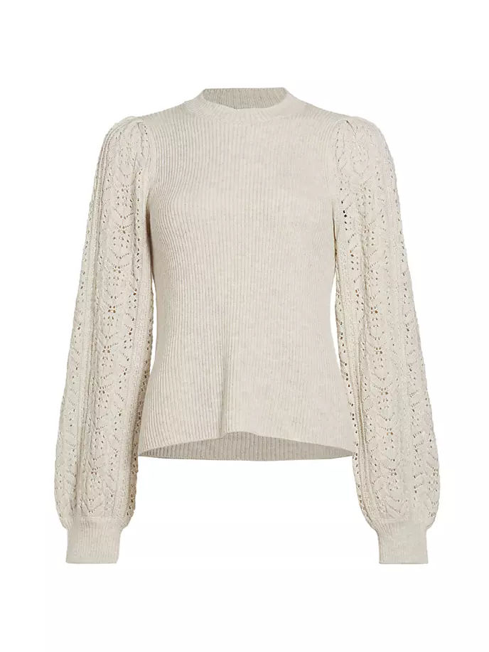 

Свитер Phoebe Pointelle из смесовой шерсти Splendid, цвет oat heather