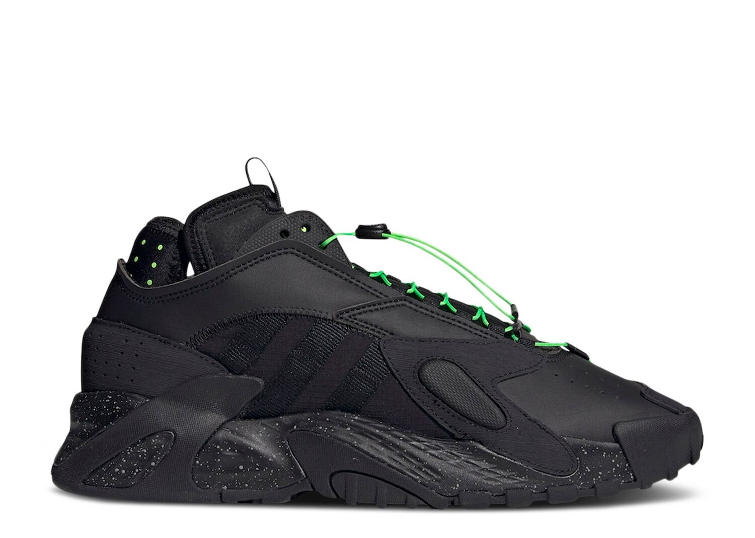 Кроссовки adidas Streetball 'Black Solar Green', черный