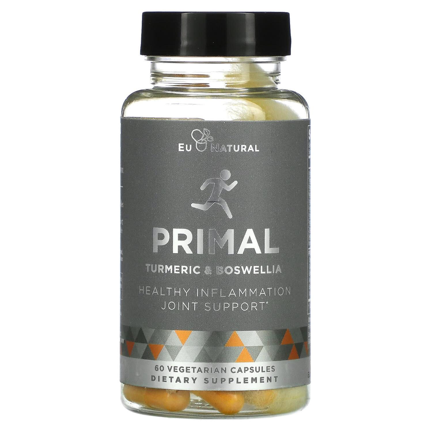 

PRIMAL, куркума и босвеллия, 60 вегетарианских капсул, Eu Natural