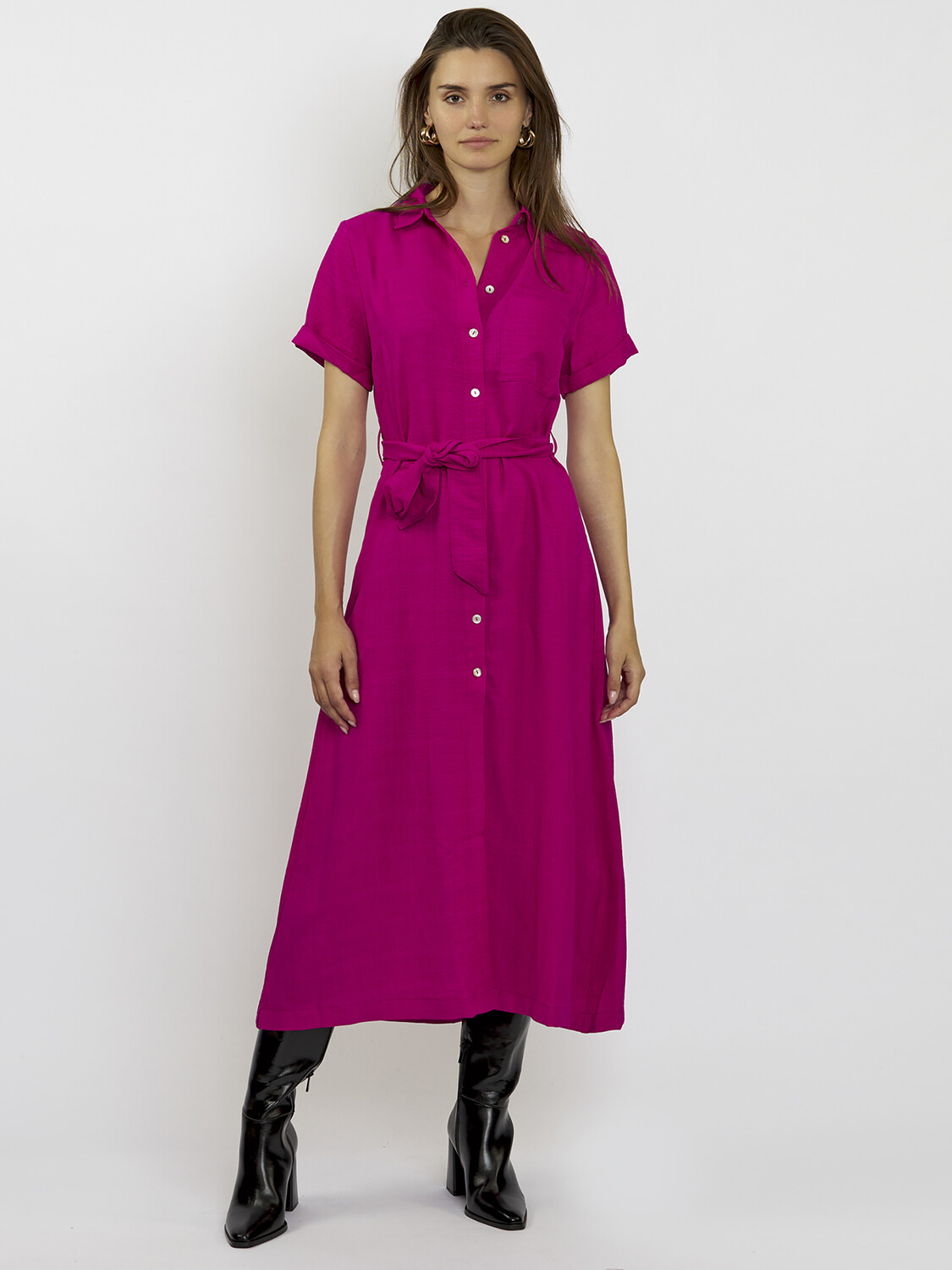 

Платье Freshlions Long Button up, фиолетовый