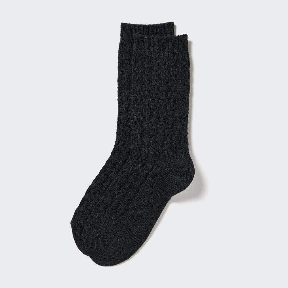 

Женские носки Uniqlo HEATTECH с узором, черный
