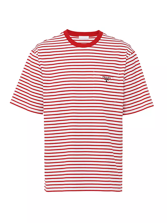 

Хлопковая футболка Prada, красный