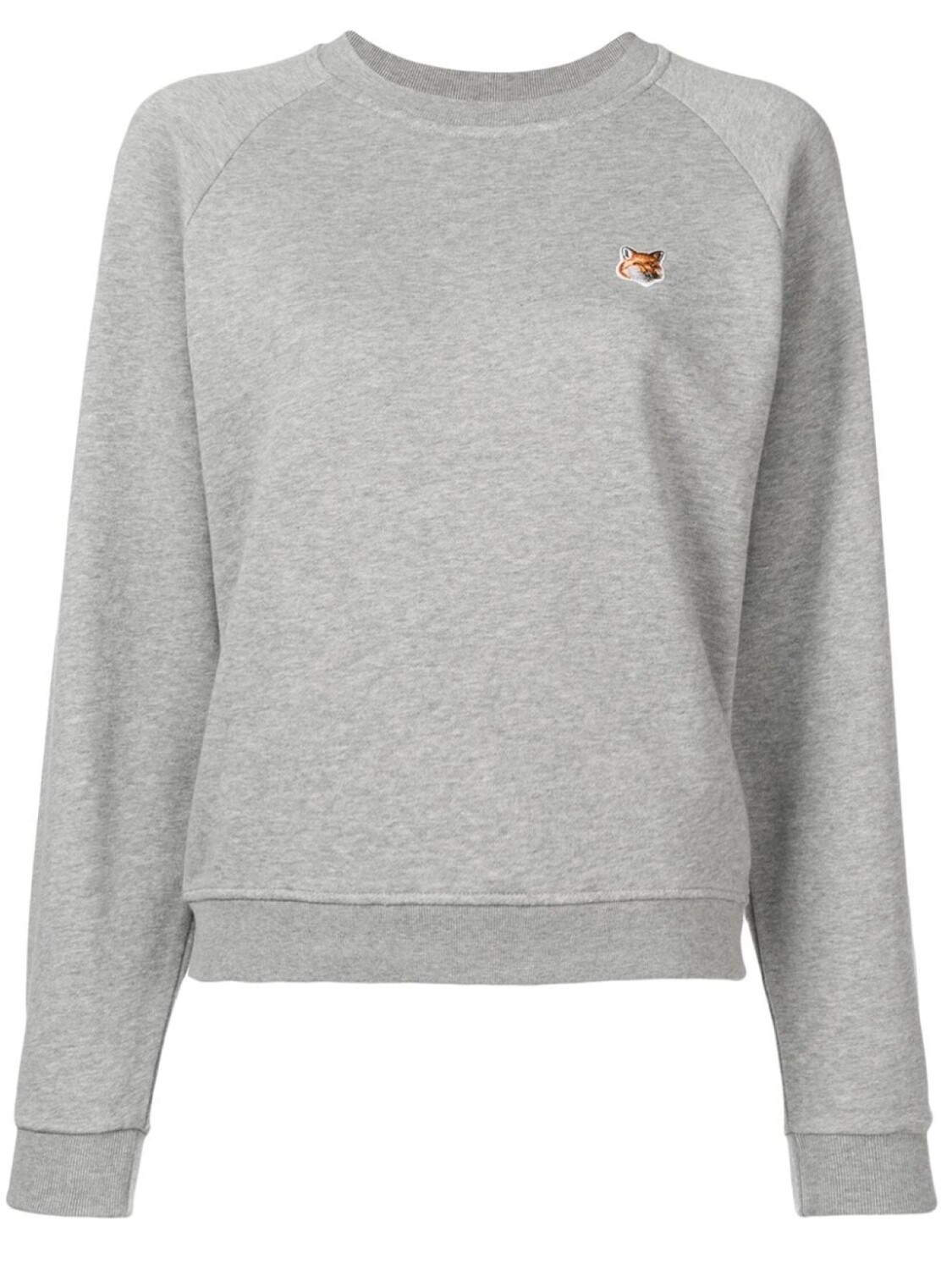 

Maison Kitsuné толстовка с вышивкой лисы, серый
