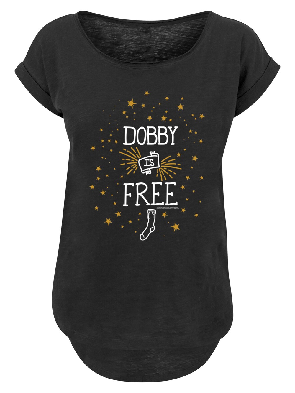 Рубашка F4Nt4Stic Harry Potter Dobby Is Free, черный новинка мастер дал добби носок dobby is free мужские забавные бриллиантовые повседневные носки с надписью прямая поставка