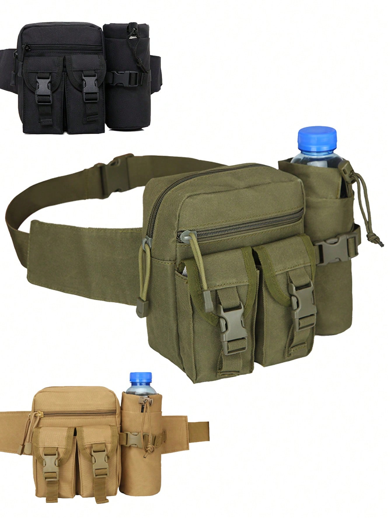 Мужская поясная поясная сумка для кемпинга, армейский зеленый цена и фото