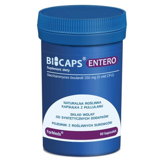 BICAPS ENTERO Saccharomyces boulardii 250 мг 5 миллиардов КОЕ 60 капсул Formeds saccharomyces boulardii now foods 60 капсул