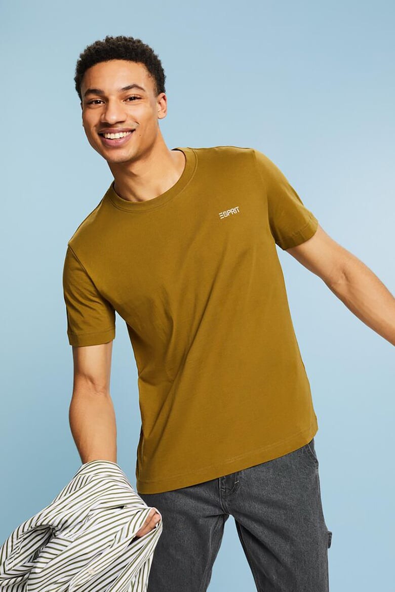 

Узкая футболка с овальным вырезом Esprit, зеленый