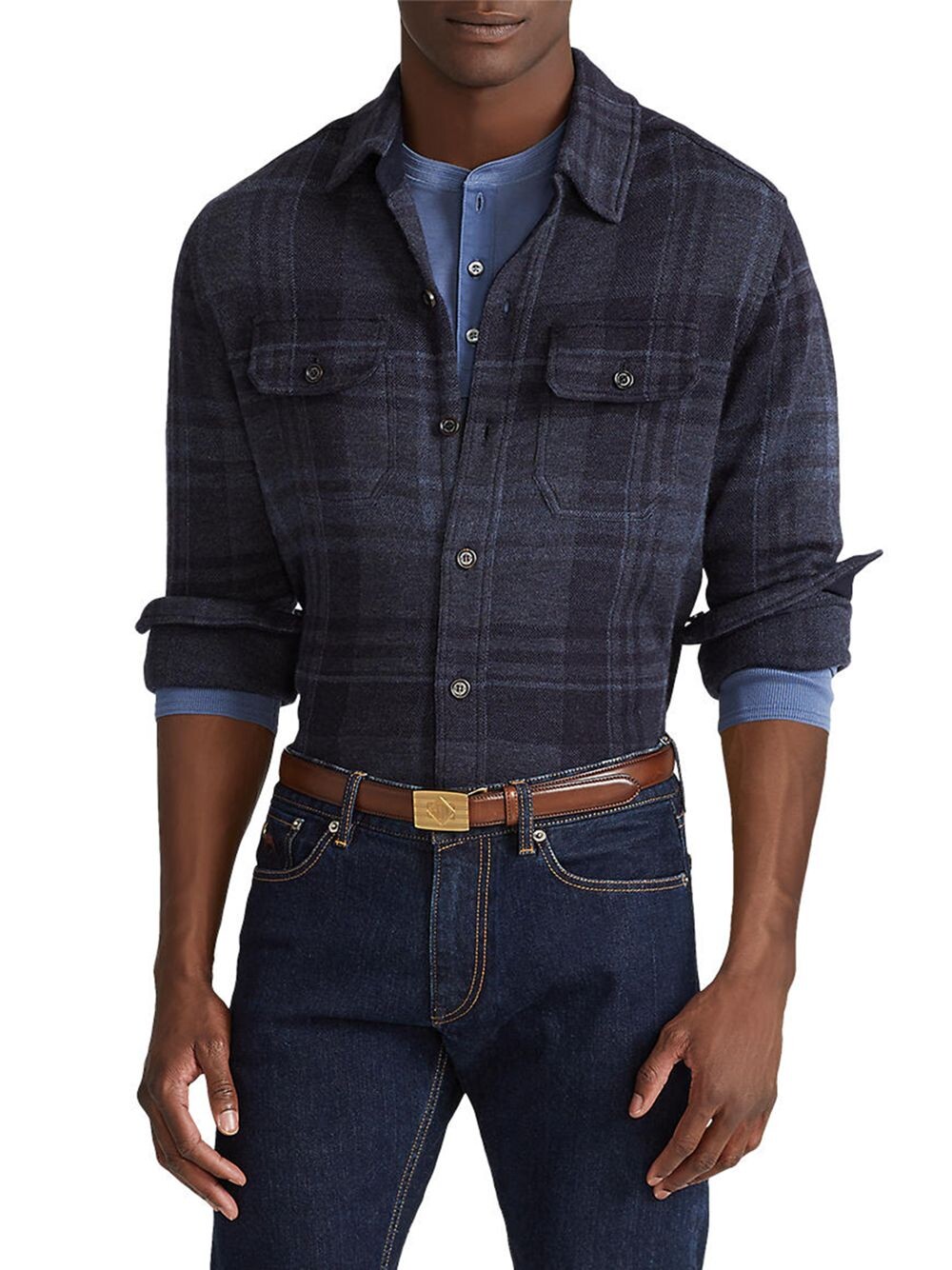 

Кашемировая клетчатая рубашка Ralph Lauren Purple Label, зеленый