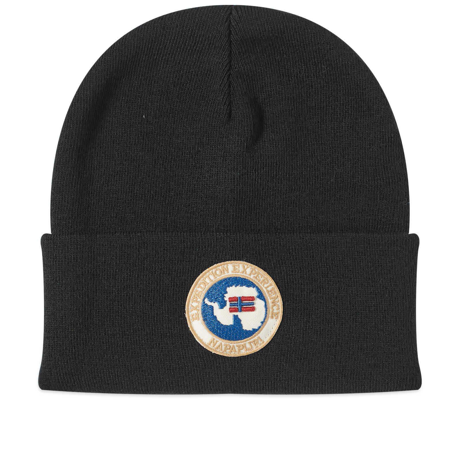 Шапка Napapijri Mountain Logo, черный шапка бини napapijri размер onesize черный