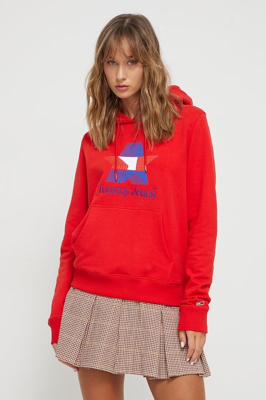 

Хлопковая толстовка Tommy Jeans, красный