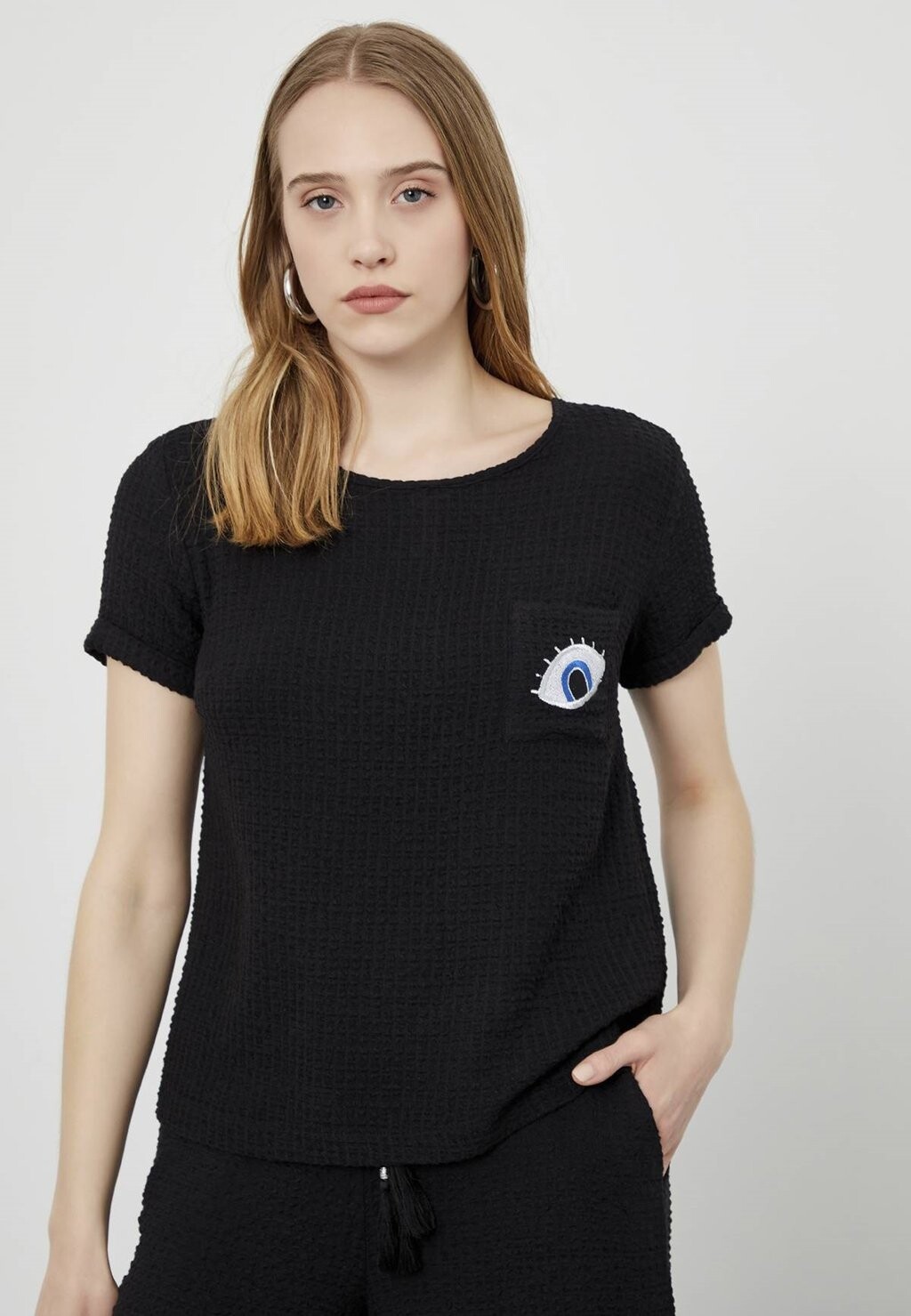 

Блузка ROUND NECK Just Like You, цвет black