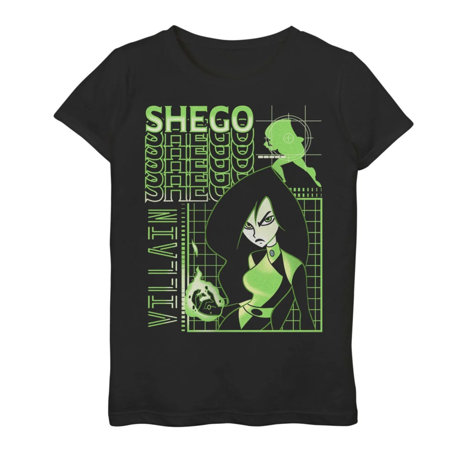 

Футболка с рисунком Shego Techwear для девочек 7–16 лет Disney's Kimpossible Licensed Character