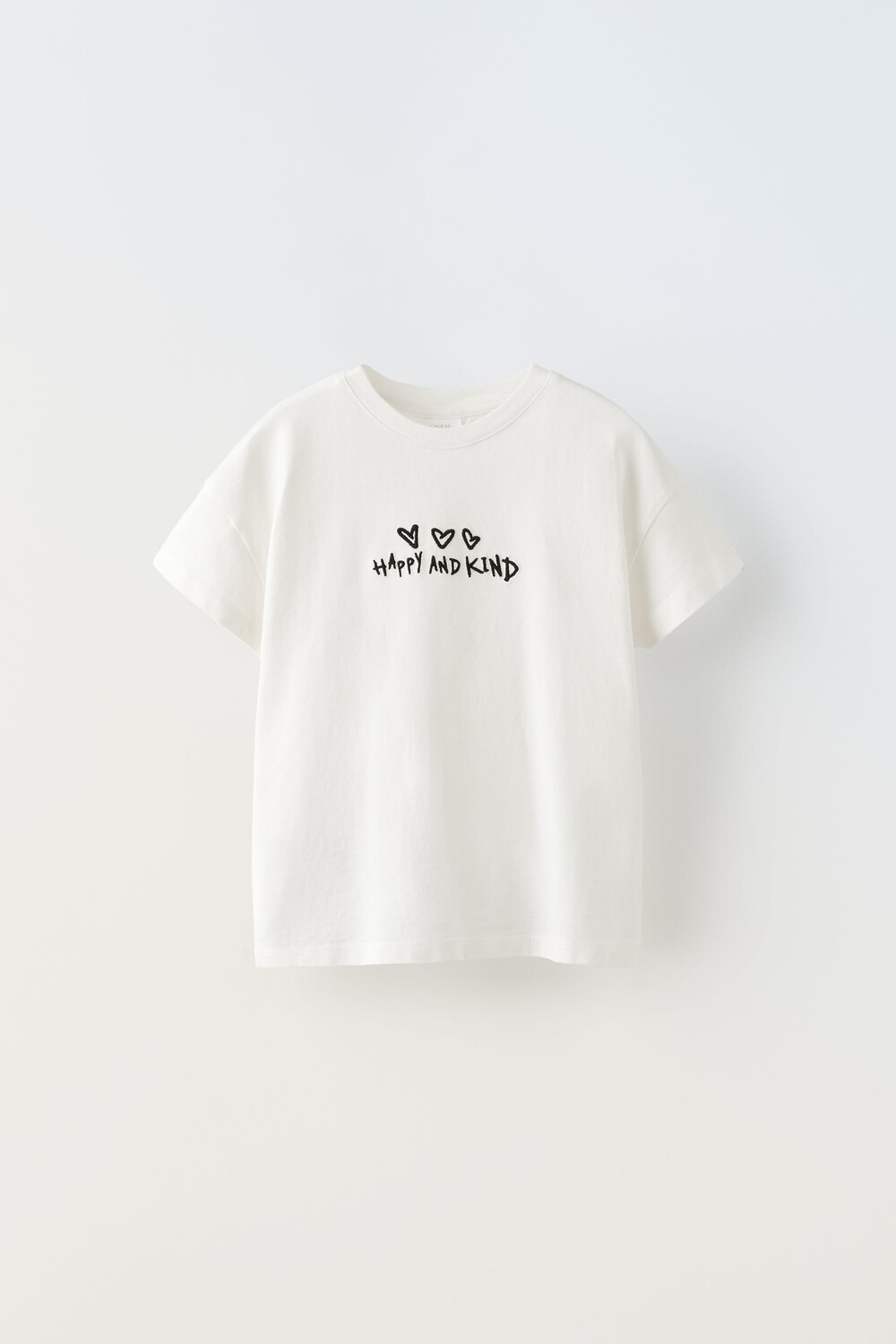 

Футболка с текстом Zara, устричный белый