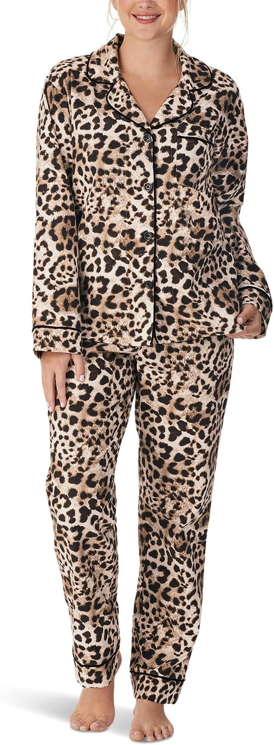

Классический пижамный комплект с длинными рукавами Bedhead PJs, цвет Charming Cheetah