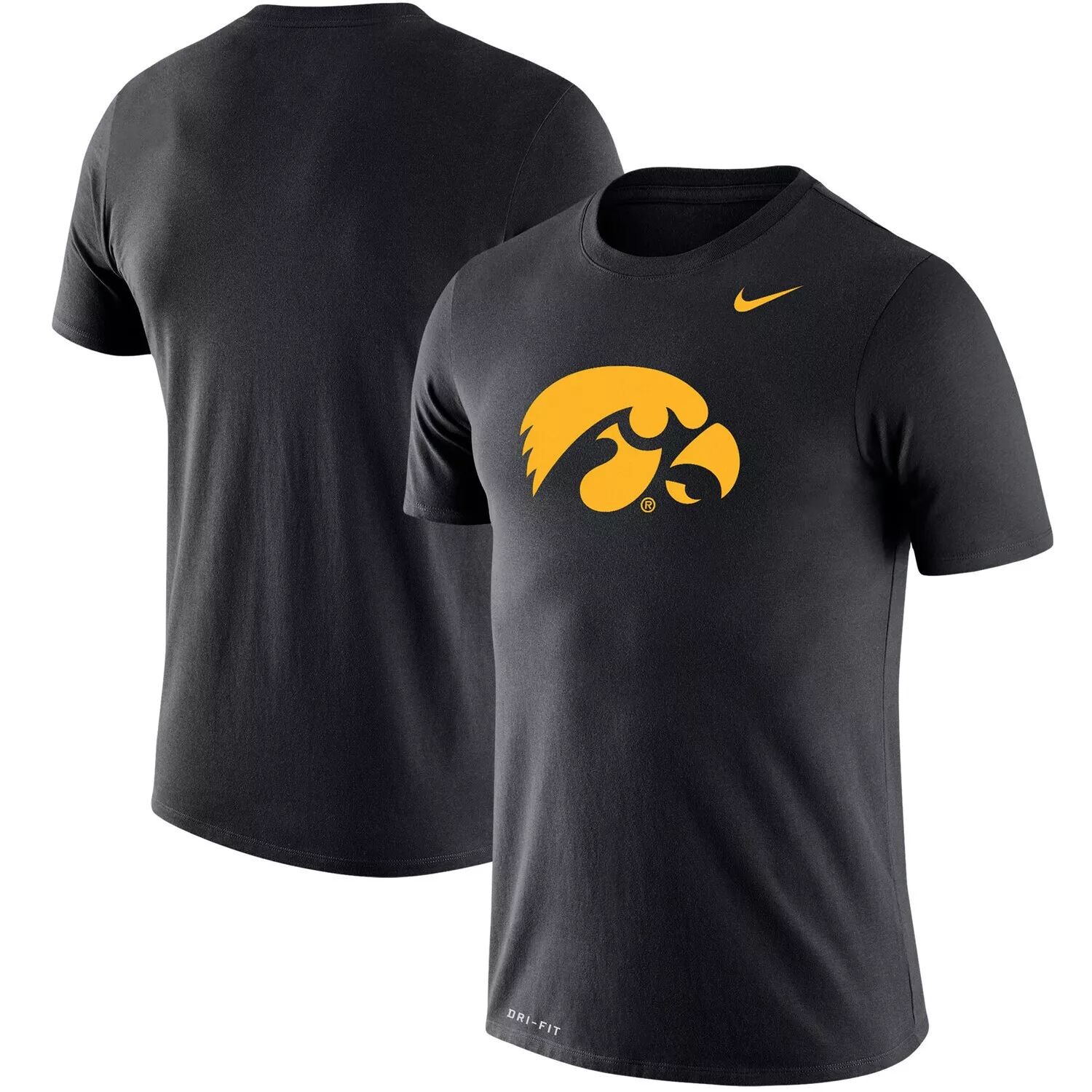 

Мужская черная футболка с логотипом Iowa Hawkeyes School Legend Performance Nike