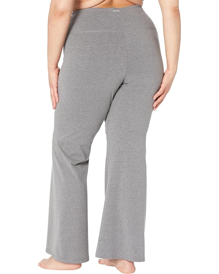 

Брюки Jockey Active Plus Size Cotton Stretch Yoga Flare Pants, цвет Charcoal Heather