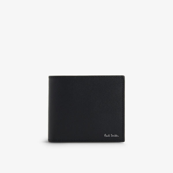 

Кожаный кошелек с графичным узором Paul Smith, черный