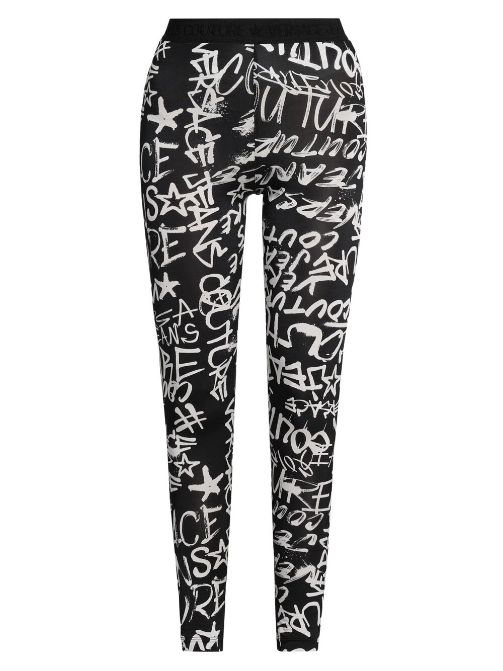 

Леггинсы с логотипом граффити Versace Jeans Couture, черный
