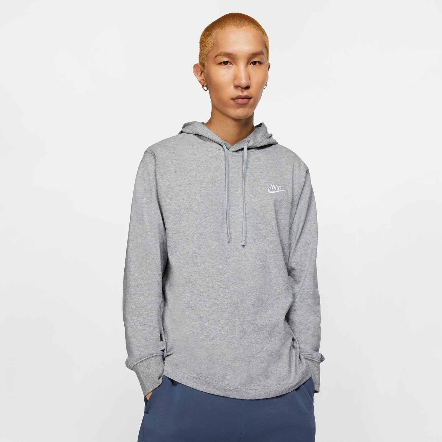 

Мужской пуловер с капюшоном из джерси Nike Sportswear Club, серый