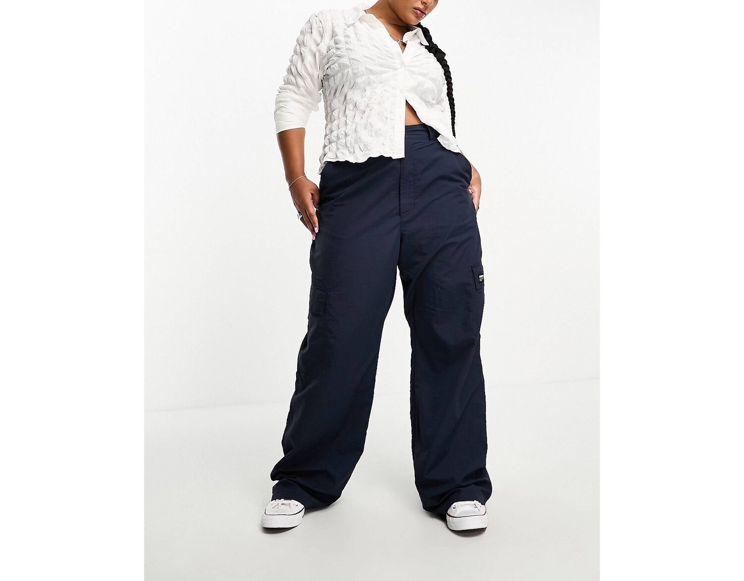 

Темно-синие брюки карго Dr Denim Plus Donna
