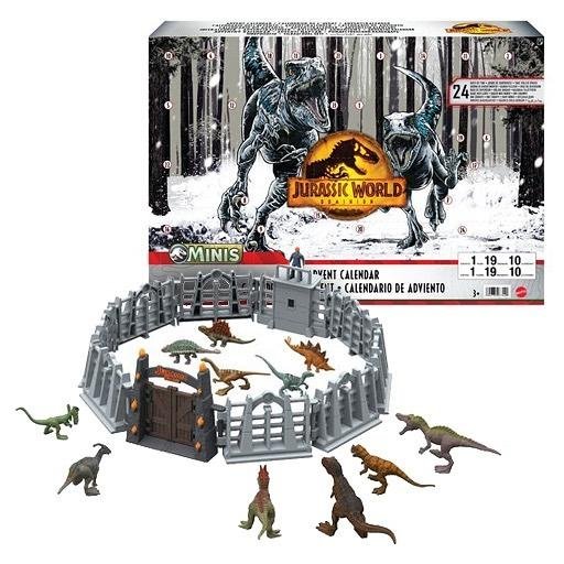 Домино «Мир Юрского периода», Адвент-календарь, набор фигурок Mattel набор jurassic бокалы dvd