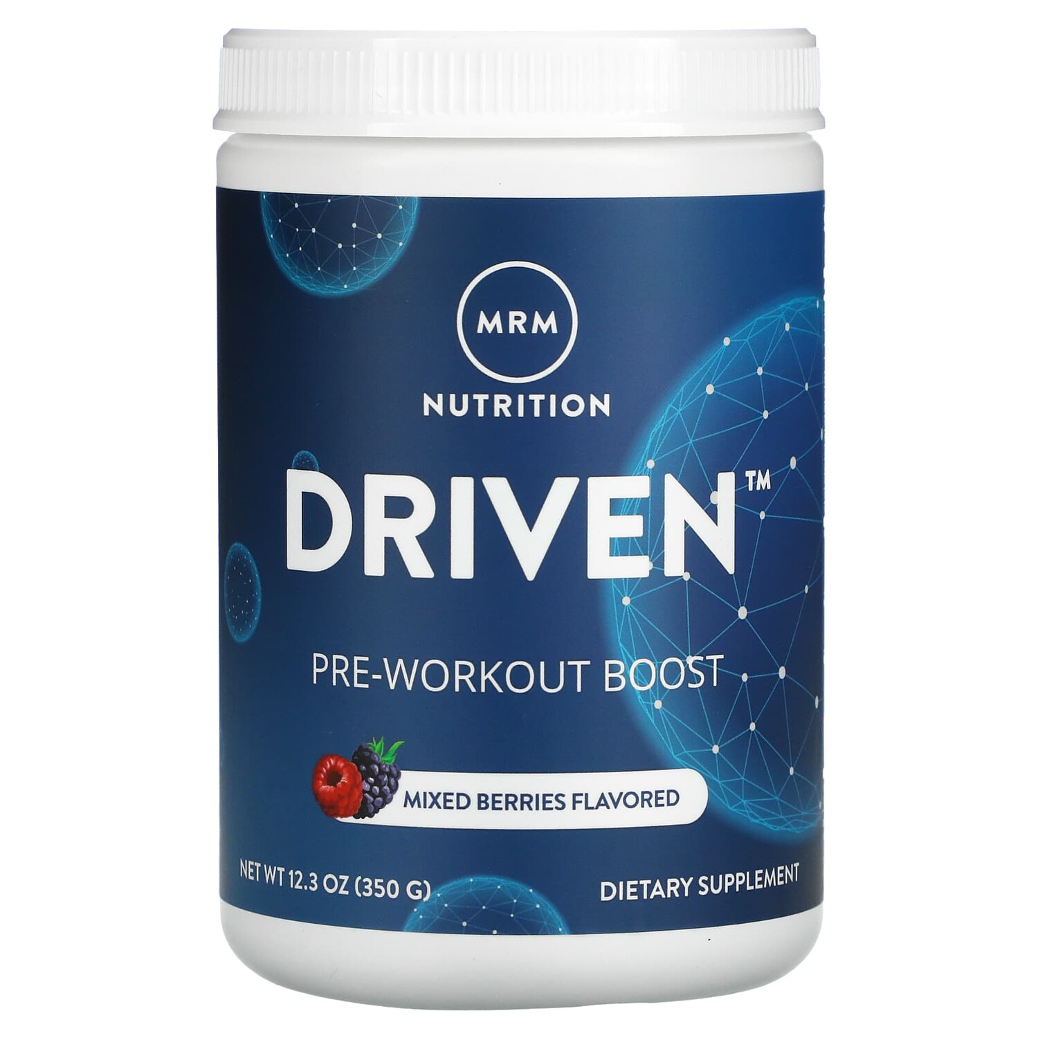 

DRIVEN, предтренировочная добавка, ягоды, 350 г (12,3 унции), MRM Nutrition