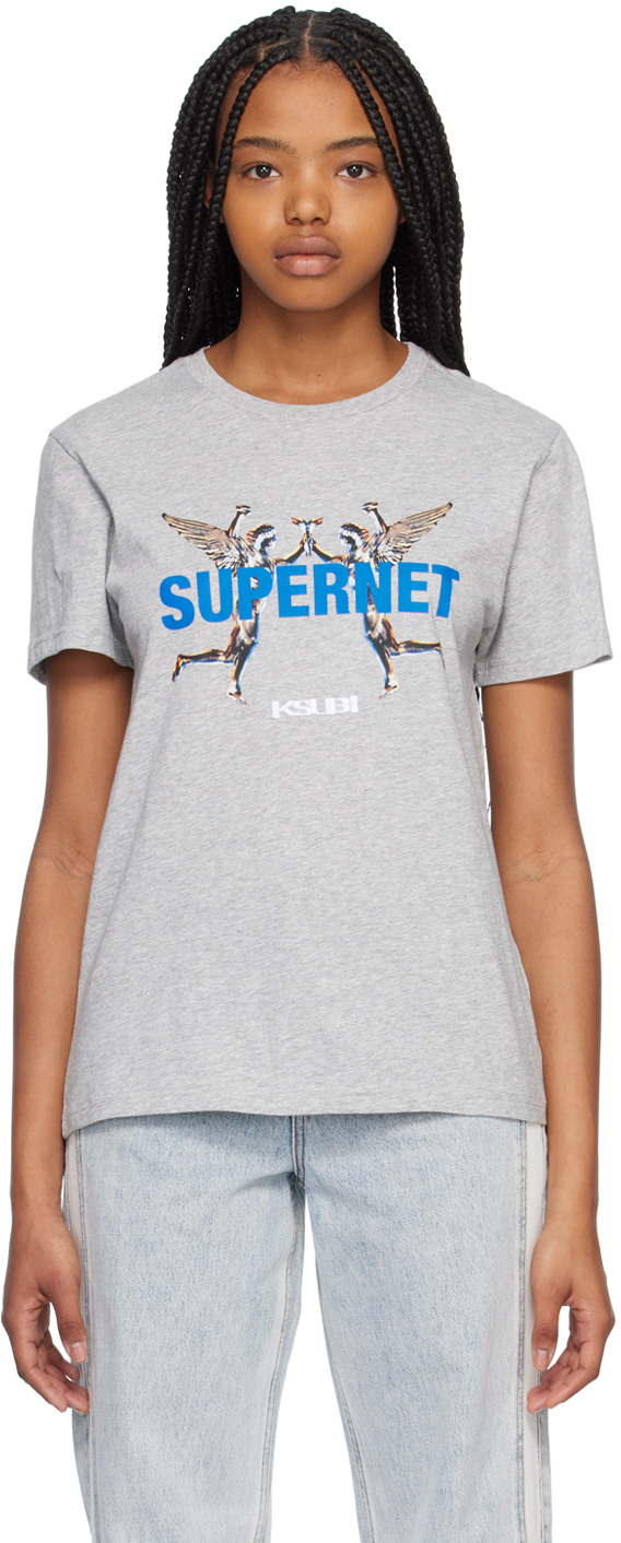 

Серая футболка Supernet Classic Ksubi, Серый