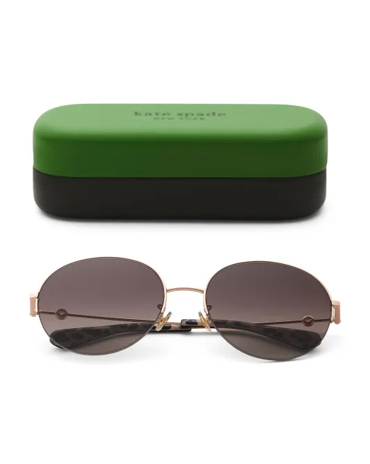 

Круглые солнцезащитные очки 59 мм Kate Spade, красный/золотой