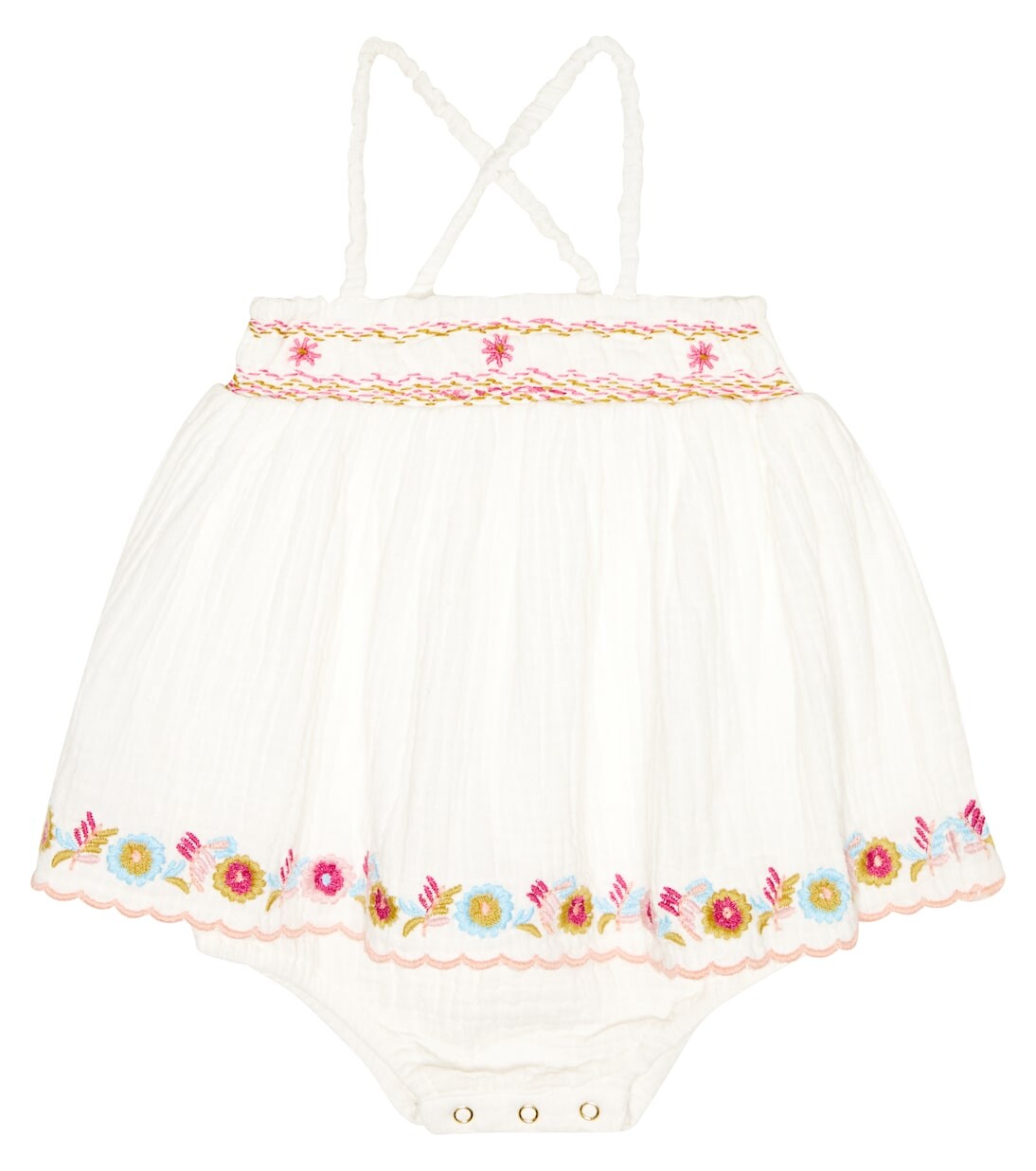 

Юбка baby carina из хлопка с вышивкой Louise Misha, белый