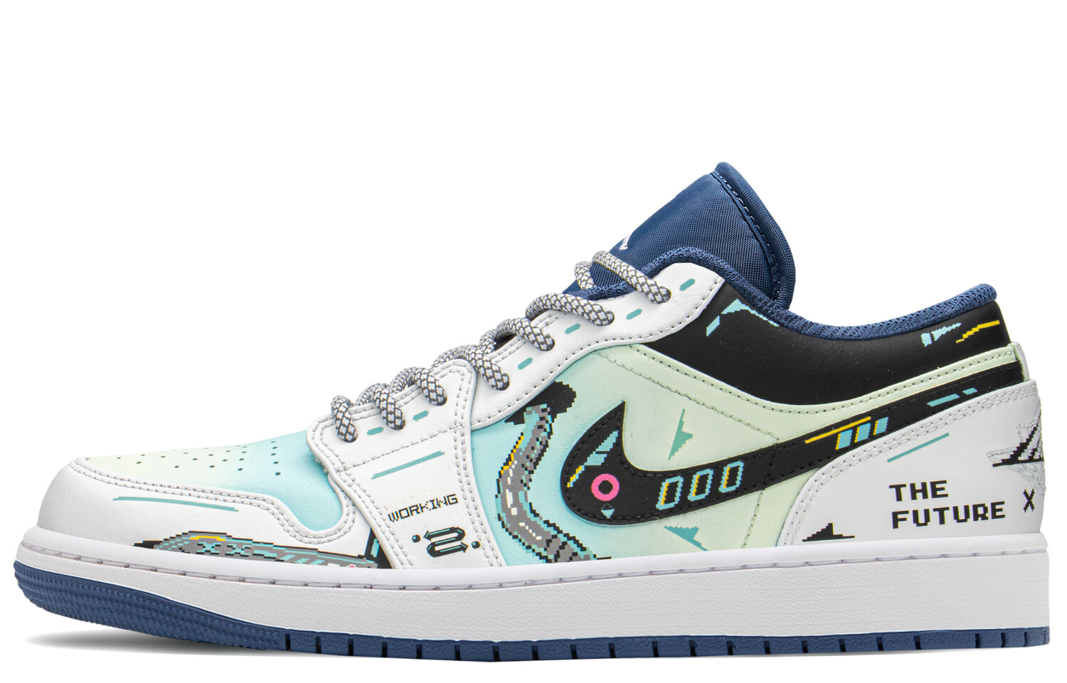 

Jordan Air Jordan 1 винтажные баскетбольные кроссовки мужские, Blue/Green