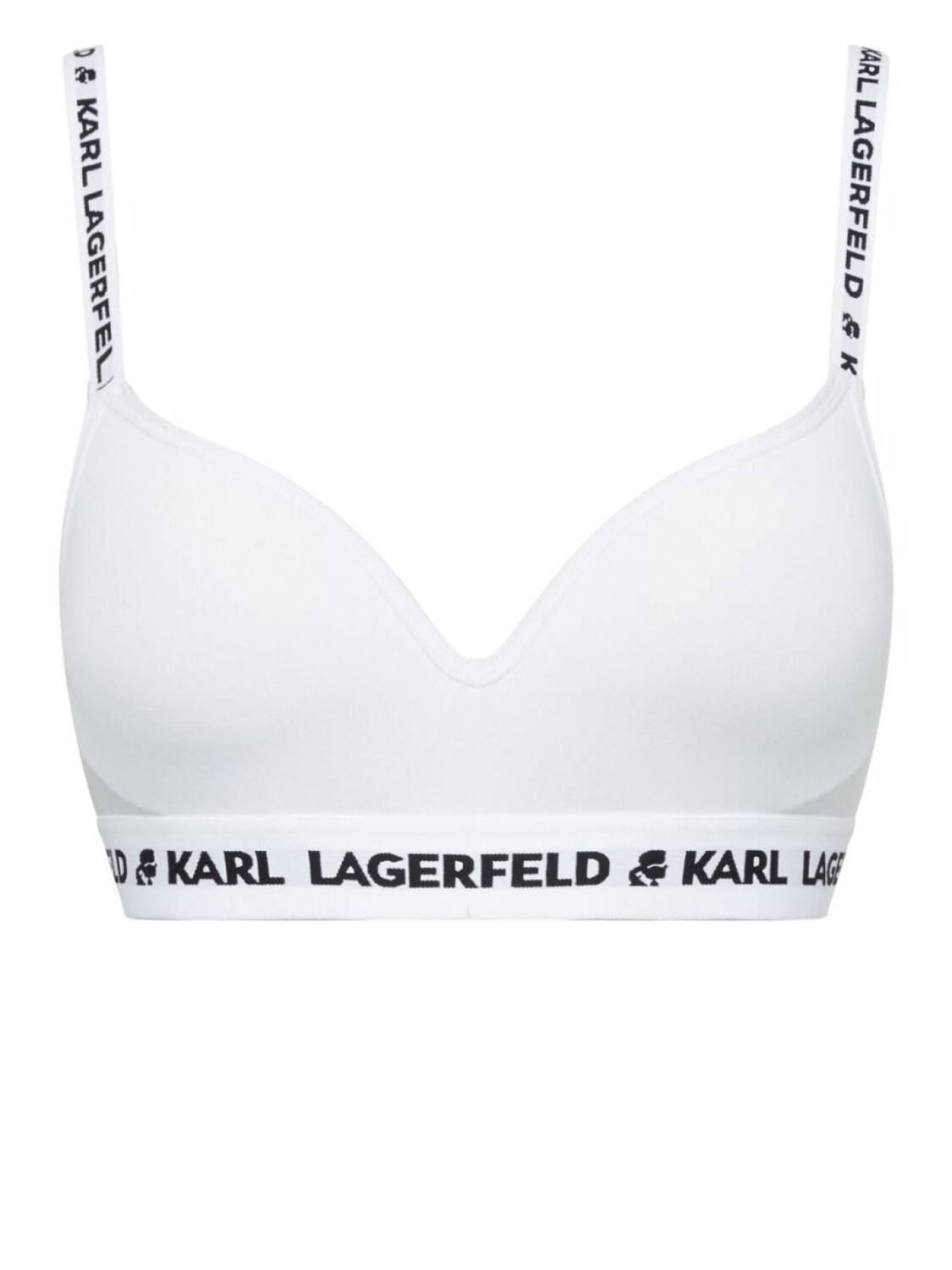 

Karl Lagerfeld бюстгальтер с логотипом и уплотненными чашками, белый