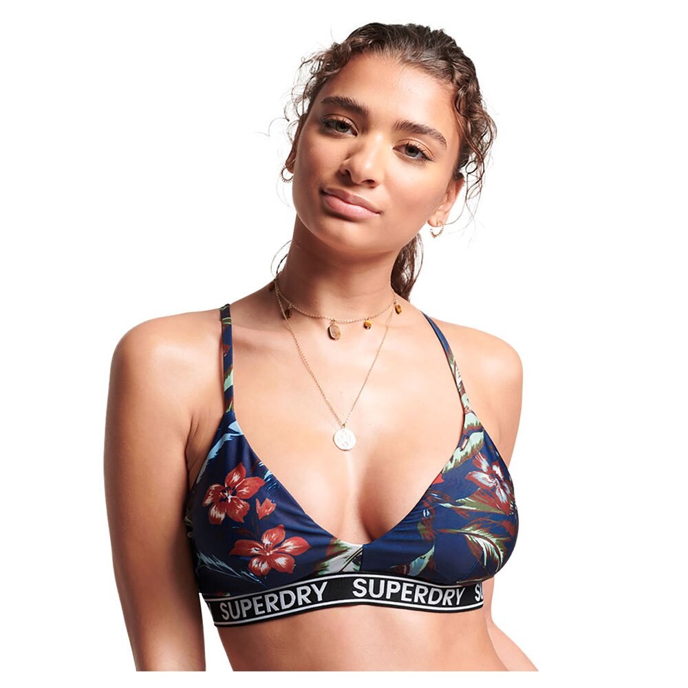 

Топ бикини Superdry Vintage Surf Logo, синий