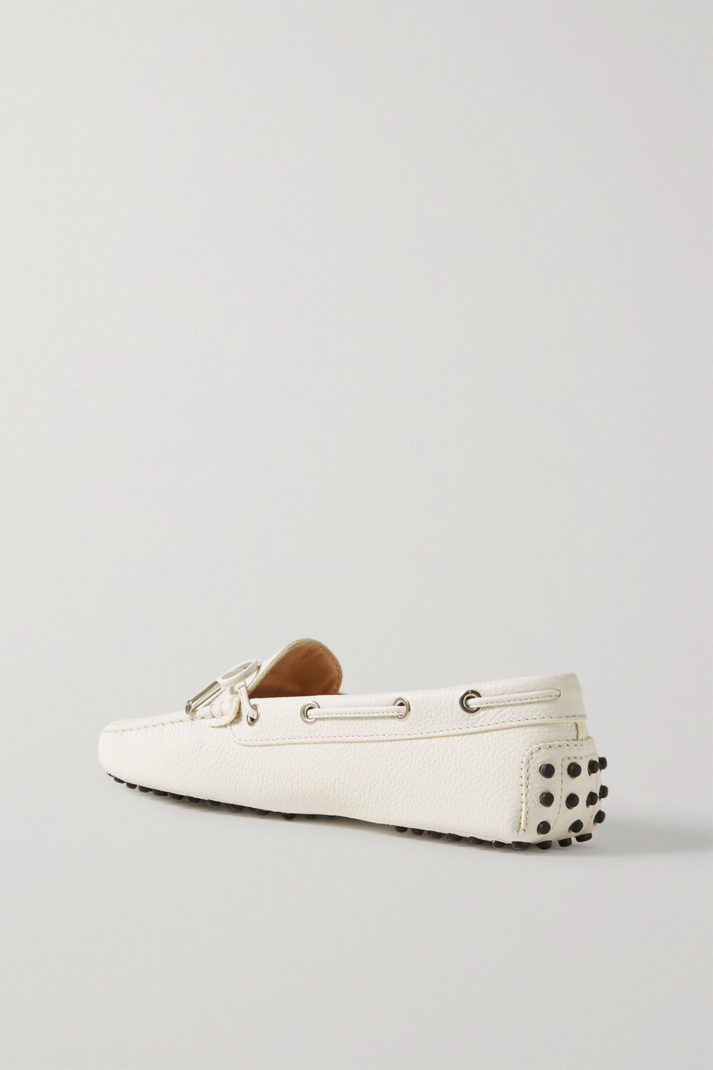 

TOD'S лоферы Gommino из фактурной кожи, кремовый