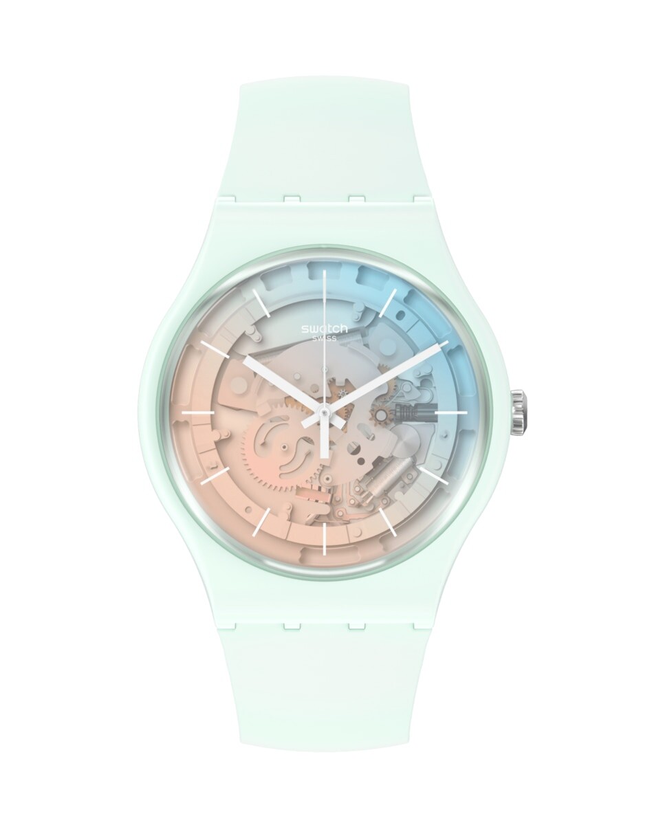 

Часы Flittingly Iceblue с синим силиконовым ремешком Swatch, синий