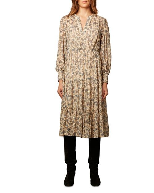 

Платье миди Janet с цветочным принтом Gerard Darel, цвет Tan/Beige