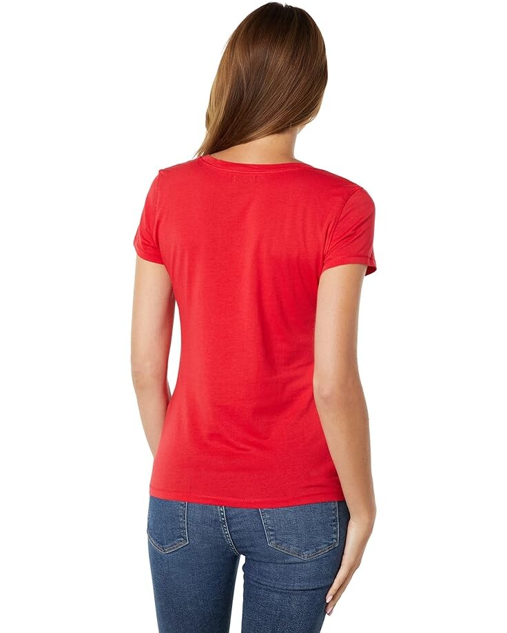 

Футболка U.S. POLO ASSN. Iconic V-Neck Tee, цвет Engine Red