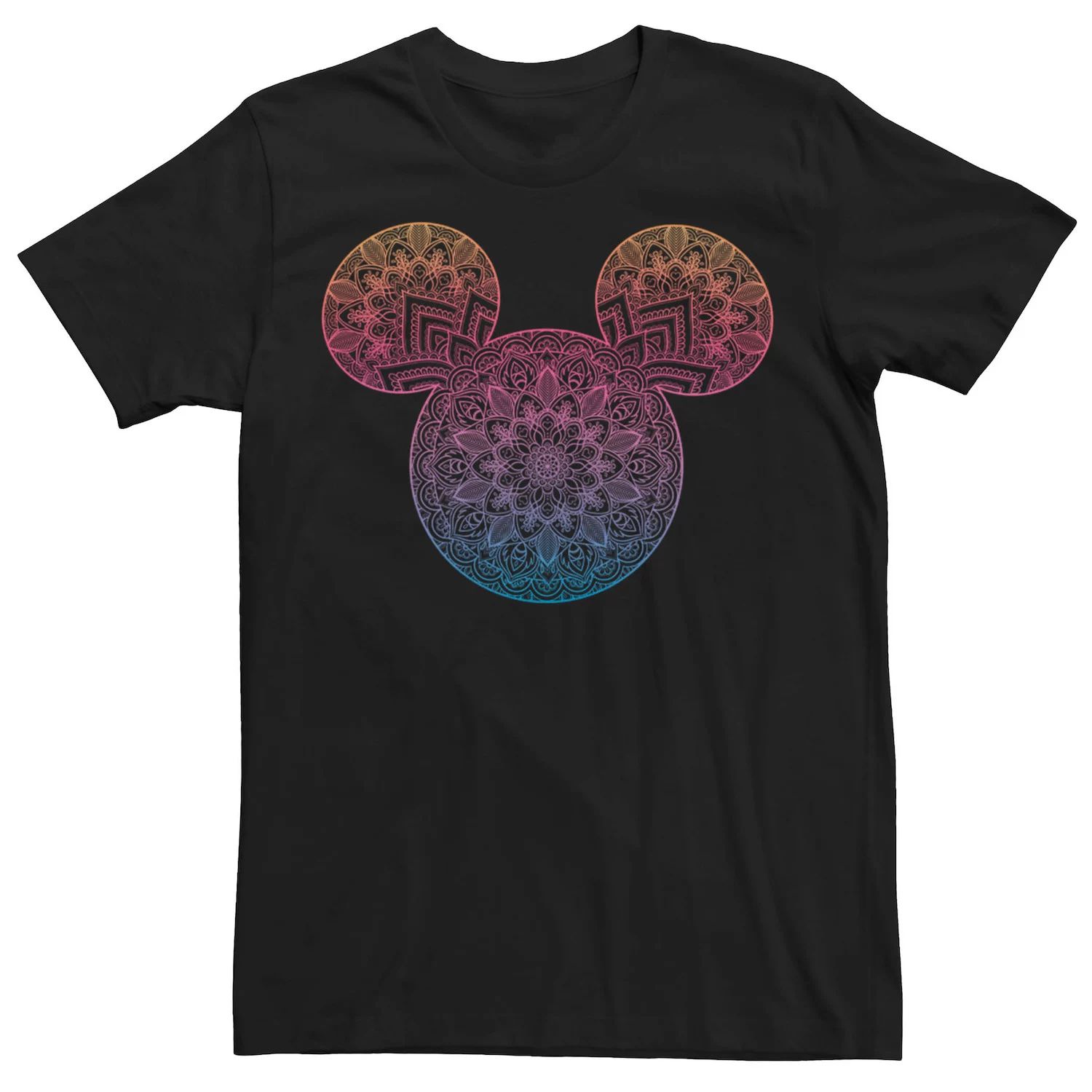 Мужская футболка Mickey & Friends Mandala Mickey Ears Disney, черный