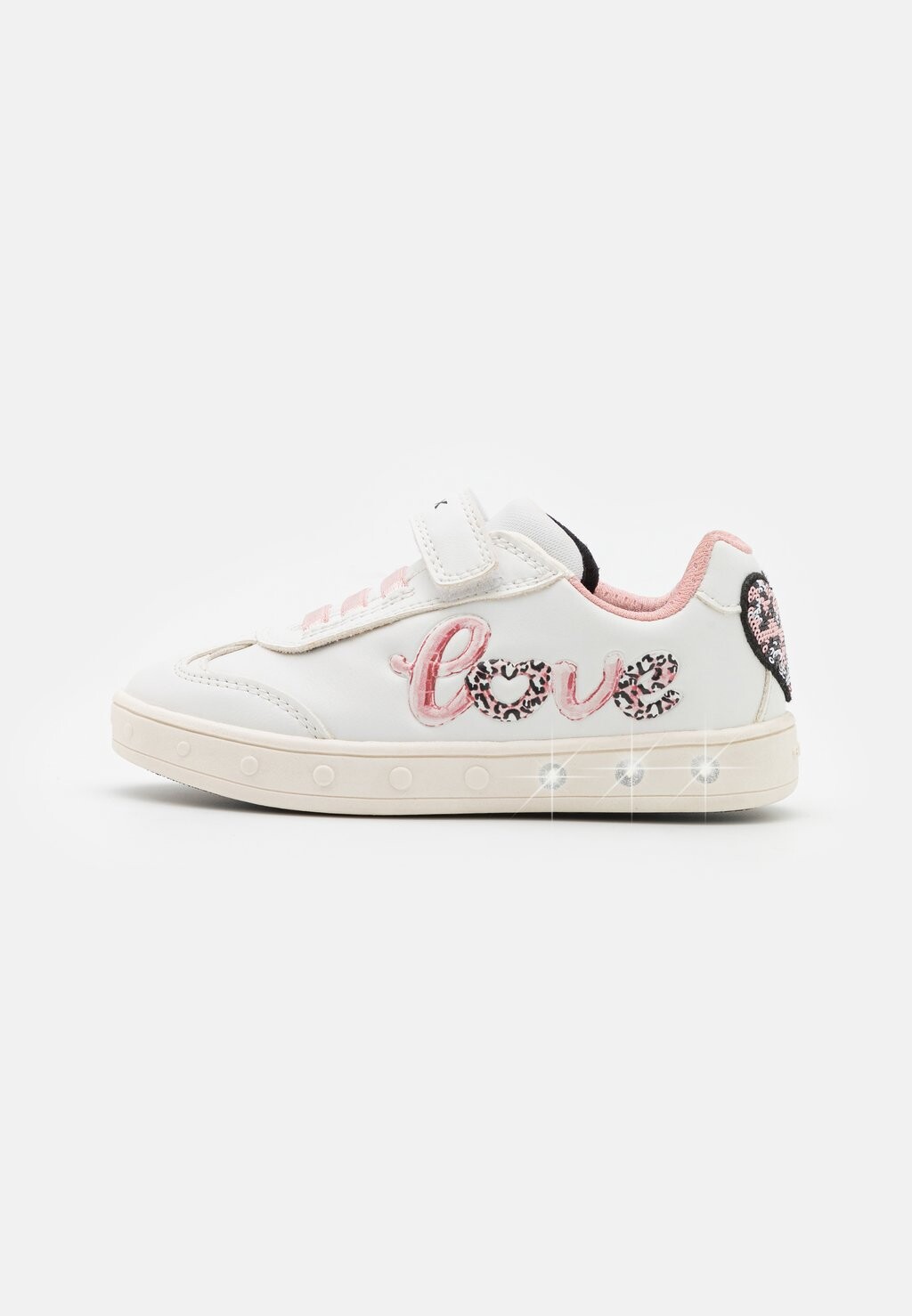 

Низкие кроссовки Skylin Girl Light Up Geox, цвет white/light pink
