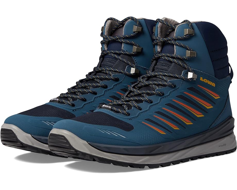 

Походные ботинки Lowa Axos GTX Mid, цвет Steel Blue/Orange