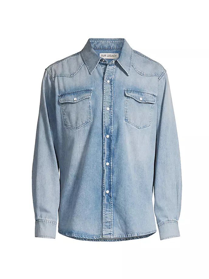 

Джинсовая рубашка в стиле вестерн Frontier Our Legacy, цвет rider wash denim